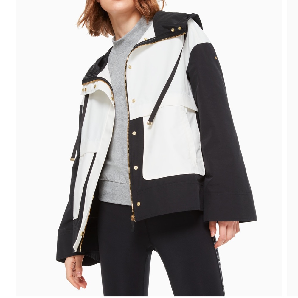 Kate spade colorblock mixed media anorak
